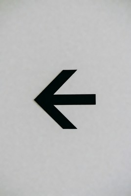 Black Left Arrow Symbol