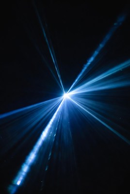 Bright Blue Laser Beams