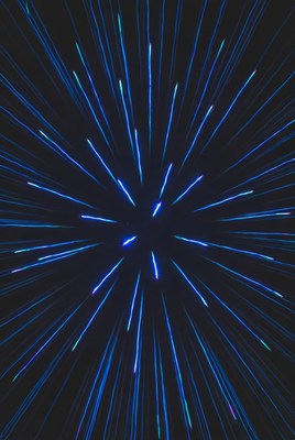 Blue Light Streaks Burst