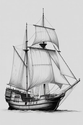 Sailing Ship Illustration