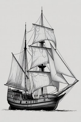 Sailing Ship Illustration