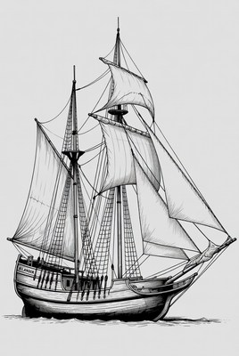 Sailing Ship Illustration