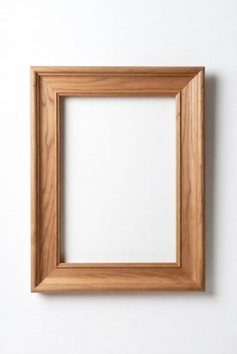 Empty Wooden Picture Frame