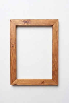Empty Wooden Picture Frame