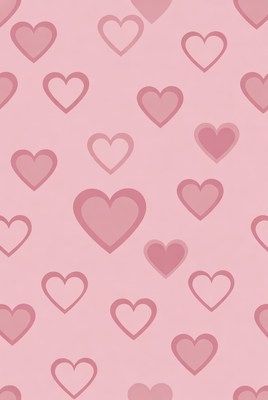 Pink Heart Pattern Background