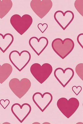 Pink heart pattern background