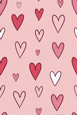 Pink Heart Pattern Background