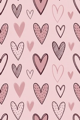 Pink Heart Pattern Background
