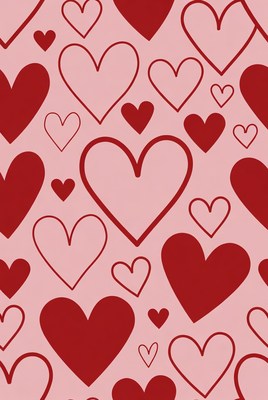 Pink Heart Pattern Background
