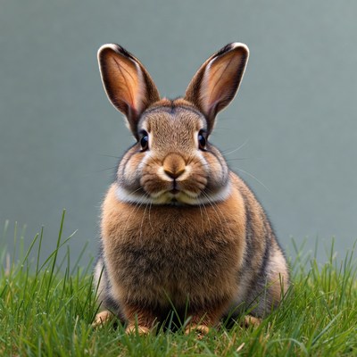 Cute bunny rabbit on grass