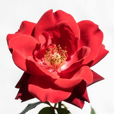 Red Rose with Yellow Center