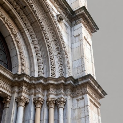 Gothic Cathedral Stone Archway