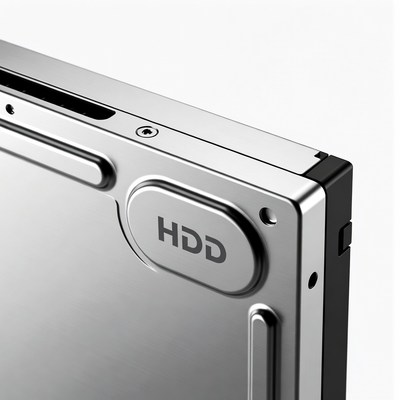 Silver HDD Drive Closeup