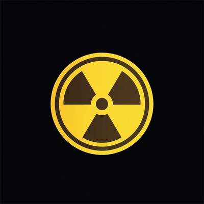 Yellow Radiation Warning Symbol