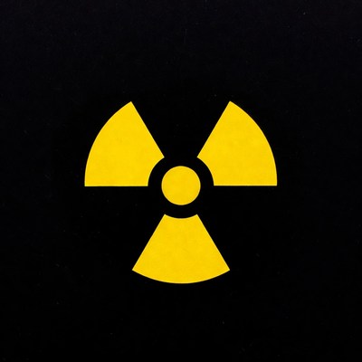 Yellow Radiation Warning Symbol