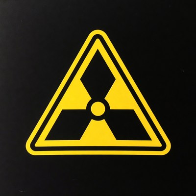 Yellow Radiation Warning Symbol