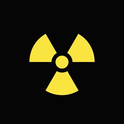 Yellow Radiation Warning Symbol