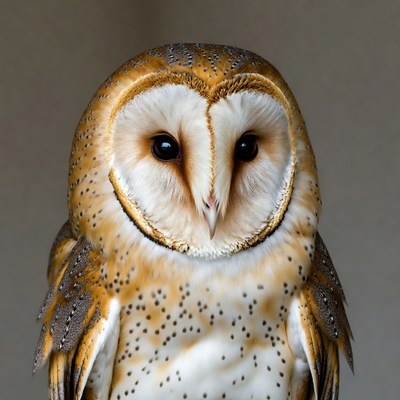 Barn Owl Close-Up Portrait
