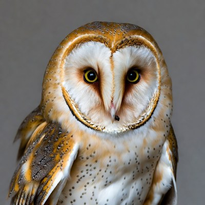 Barn Owl Close-Up Portrait