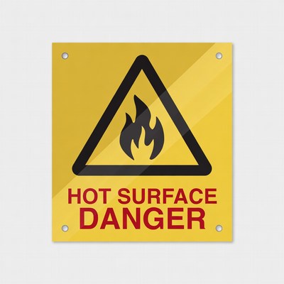 Hot Surface Danger Warning Sign