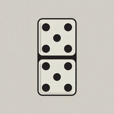 Double Six Domino Tile