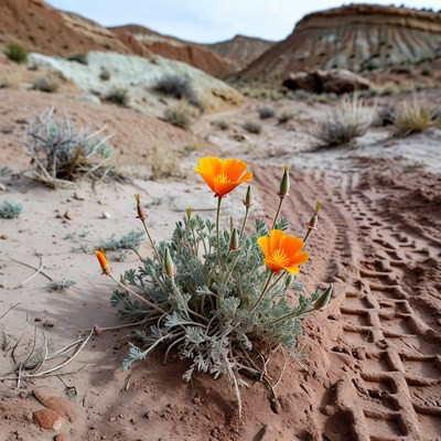 Desert Mariposa Lilies in Canyon