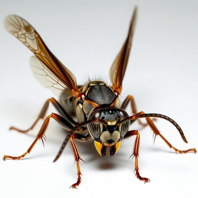 Closeup of yellow jacket wasp