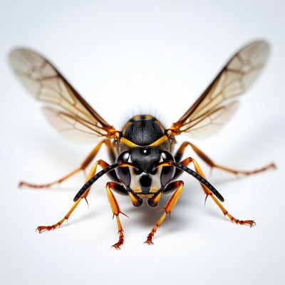 Close-up yellow jacket wasp