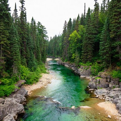 Turquoise River in Forest Canyon