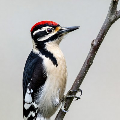 Red-headed Woodpecker on branch