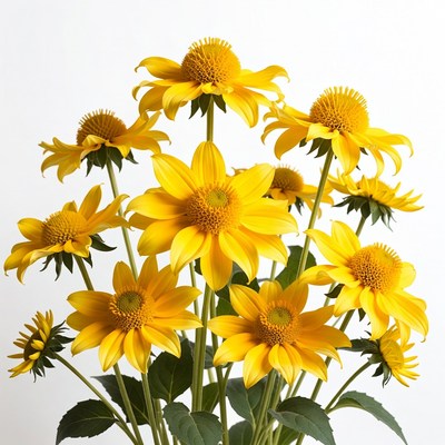 Bunch of yellow coneflowers