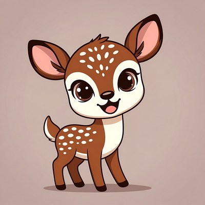 Cute baby deer illustration