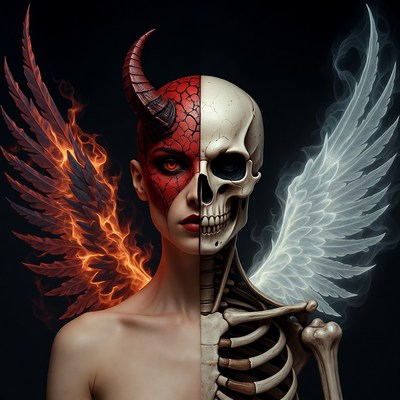 Demon Skeleton Woman Hybrid