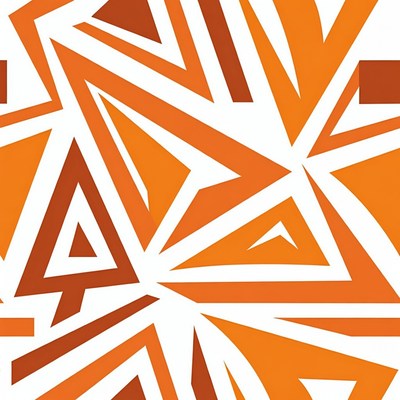 Orange Geometric Triangle Pattern