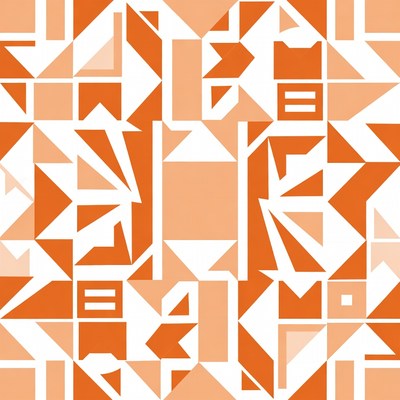 Orange Geometric Abstract Pattern