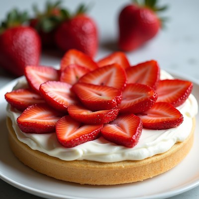 Strawberry Tart with Whipped Cream