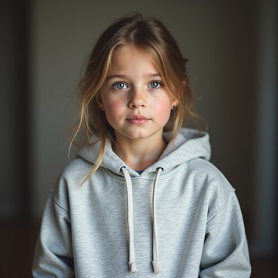Girl in gray hoodie