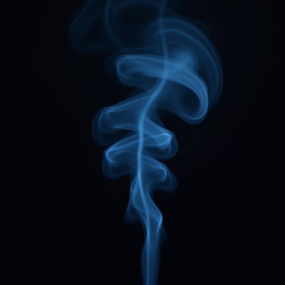 Blue swirling smoke wisps
