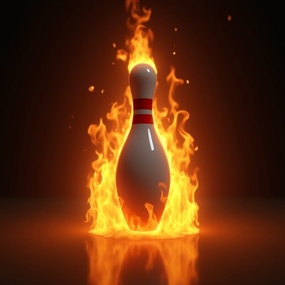 Flaming Bowling Pin
