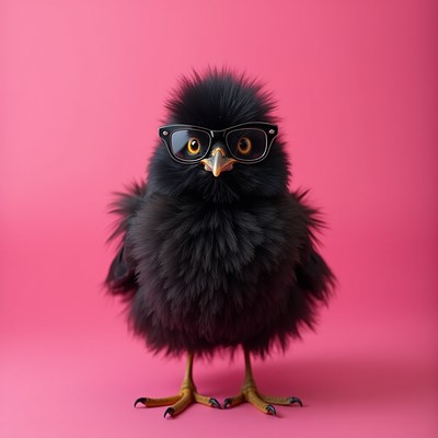 Black chick wearing sunglasses