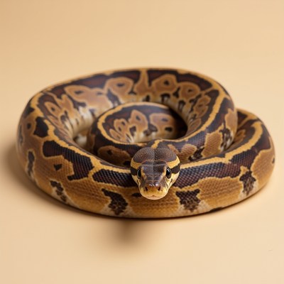 Coiled Ball Python Snake