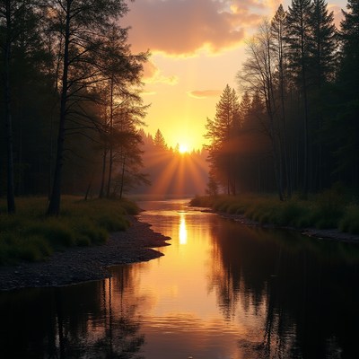 Sunset over Forest River