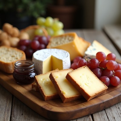 Cheese and Grape Charcuterie Board