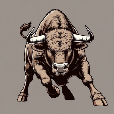 Charging Bull Illustration