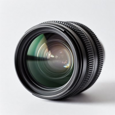Black Telephoto Camera Lens
