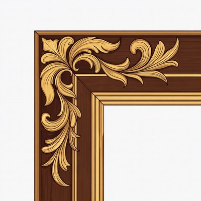 Ornate Golden Picture Frame Corner