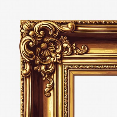 Ornate Gold Picture Frame Corner