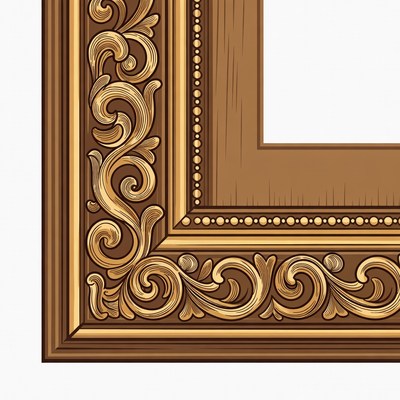 Ornate Golden Picture Frame