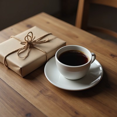 Gift Box and Coffee Cup