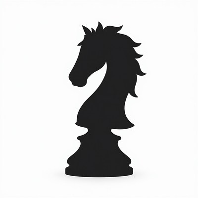 Black Horse Chess Knight Silhouette